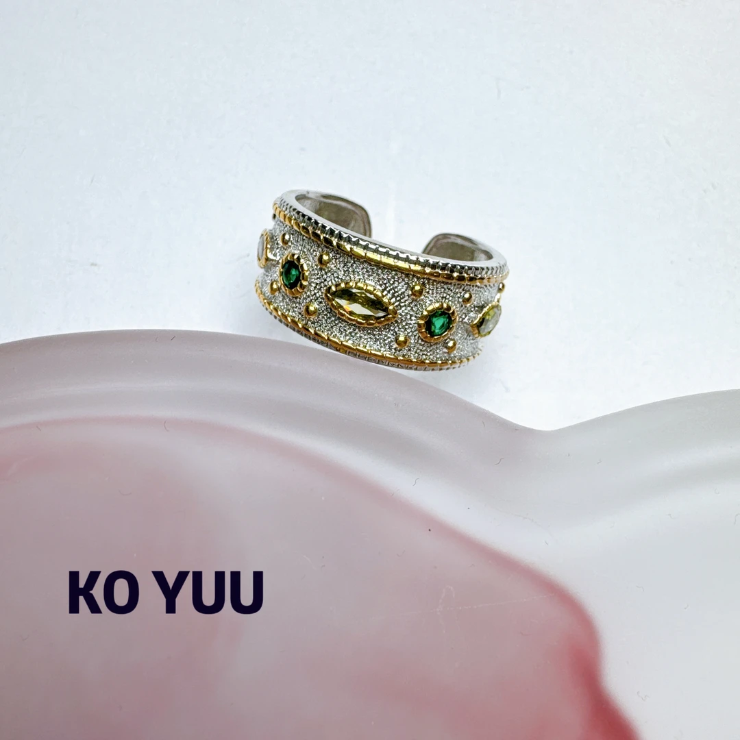 铜合金锆石戒指 【雨桐高奢】戒指KY00420