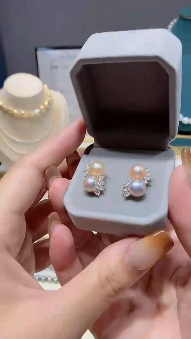 【闪购商品】淡水珍珠耳饰未镶嵌耳钉