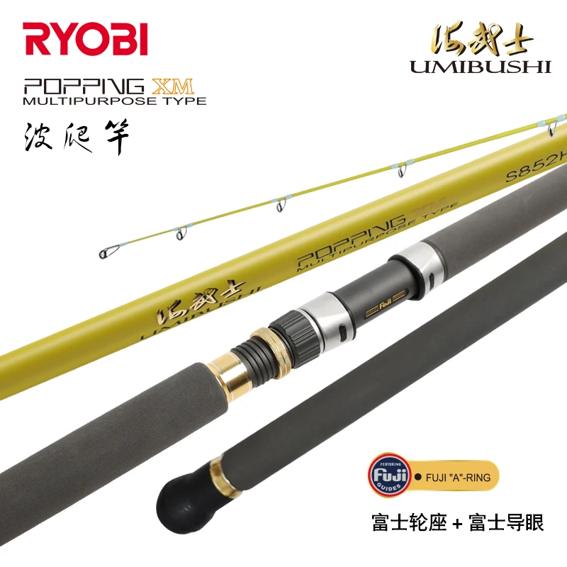 利优比海武士POPPING XM波爬竿碳素实心竿稍富士A环16公斤