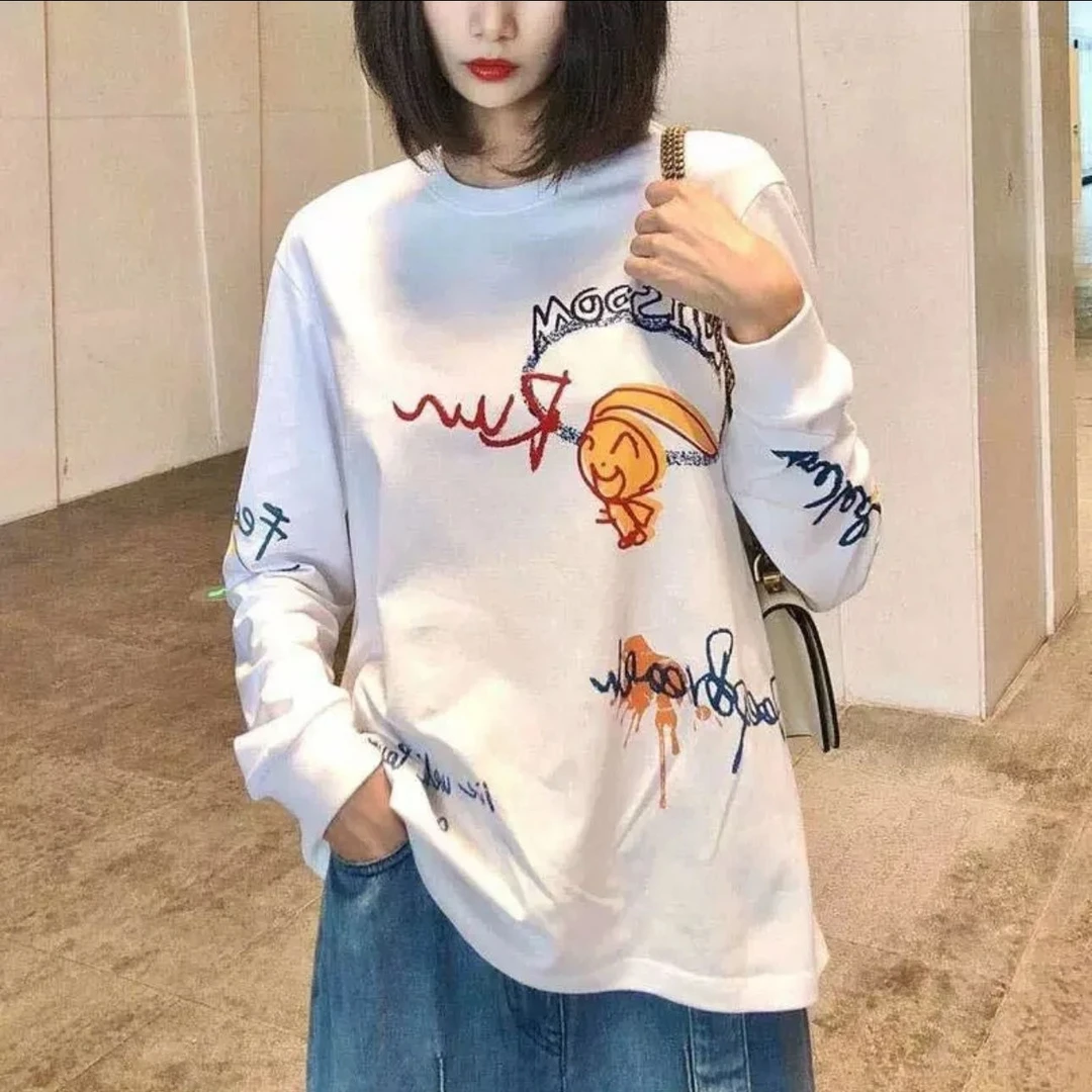 阿玛施 AMASS阿玛施 长袖打底休闲宽松时尚百搭兔子卫衣5300678