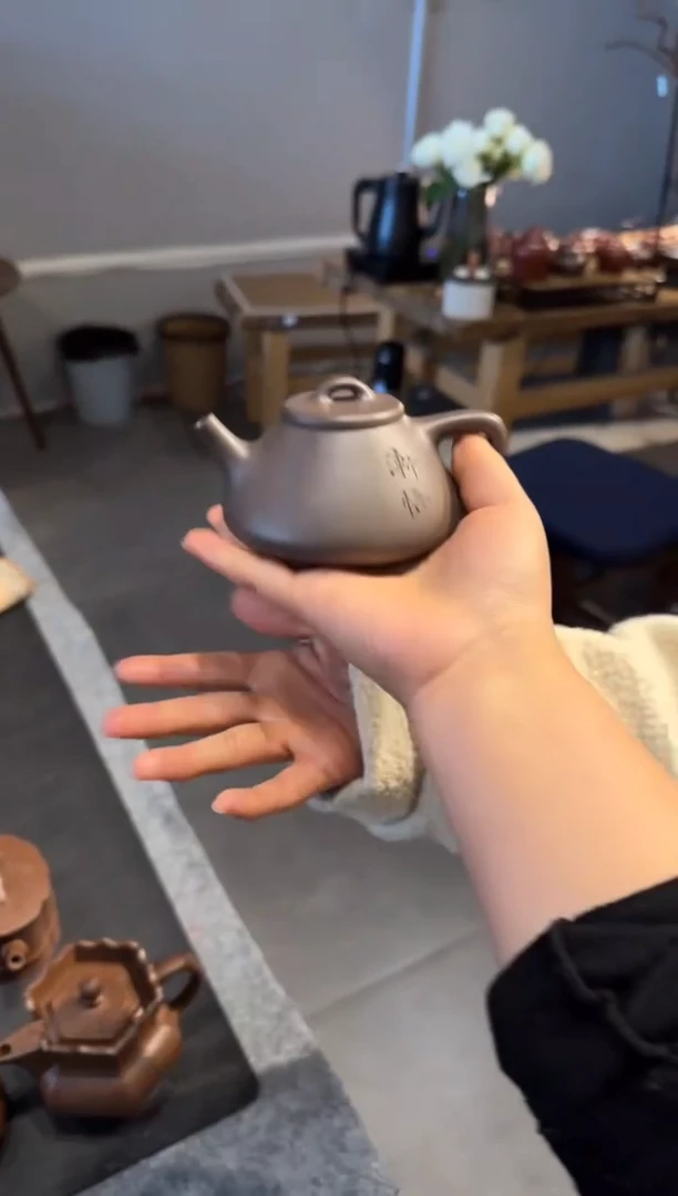 【闪购商品】紫砂茶壶子冶石瓢 天青 200c