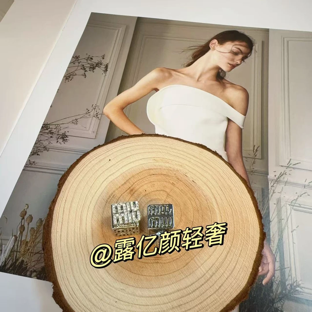 非金属合成锆石耳饰 LYY ins风MM家方形耳环EH831