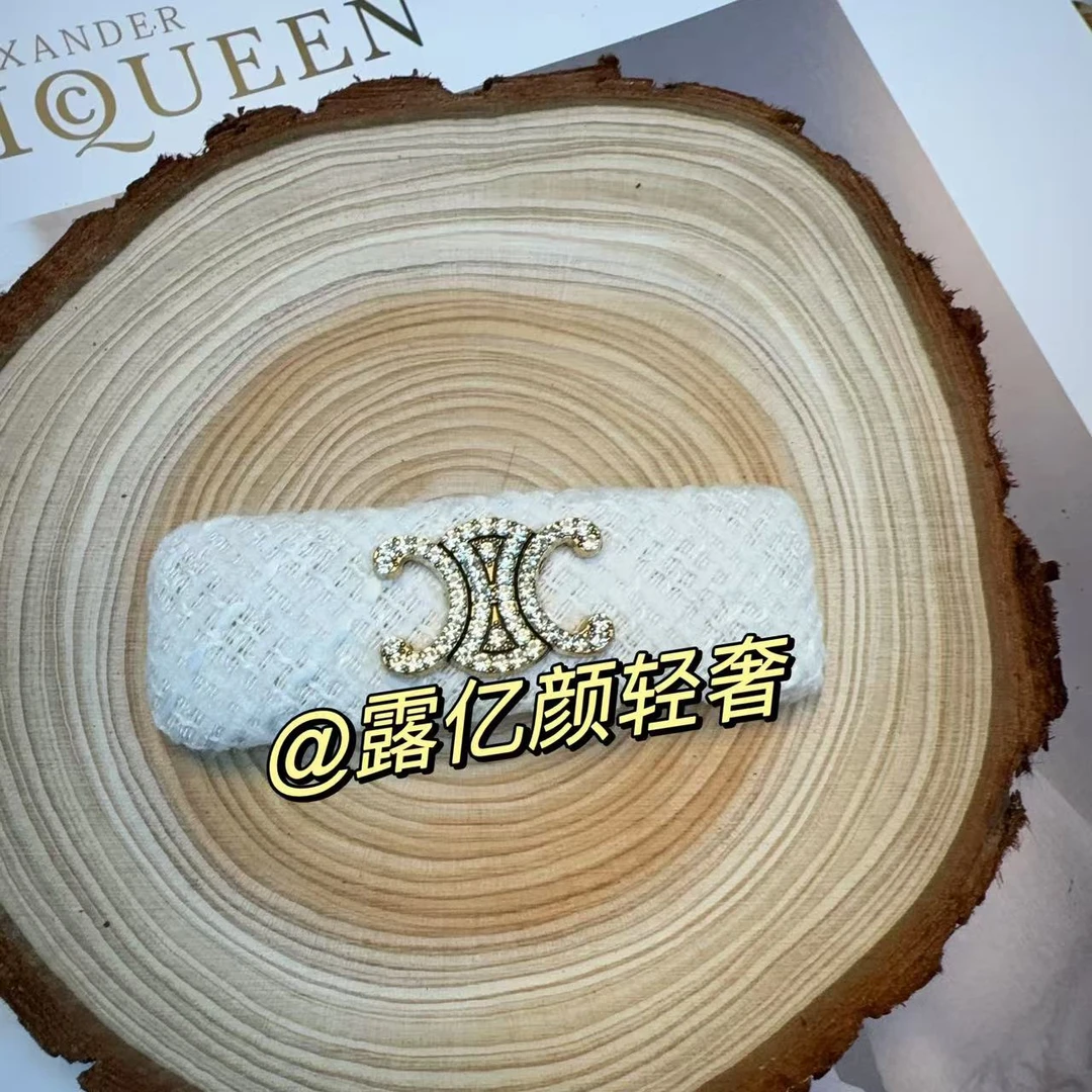 LYY 高级钻钻白色香香风赛赛发夹FJ7009