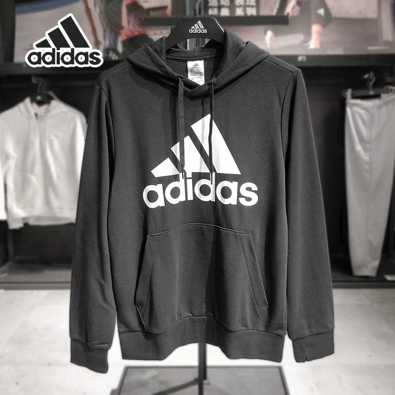 Adidas阿迪达斯男装春秋季运动服连帽卫衣休闲服保暖毛圈套头衫