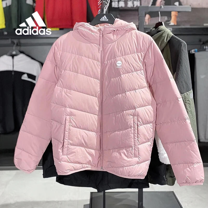 Adidas阿迪达斯男装女装冬季连帽外套防风保暖休闲服运动服羽绒服