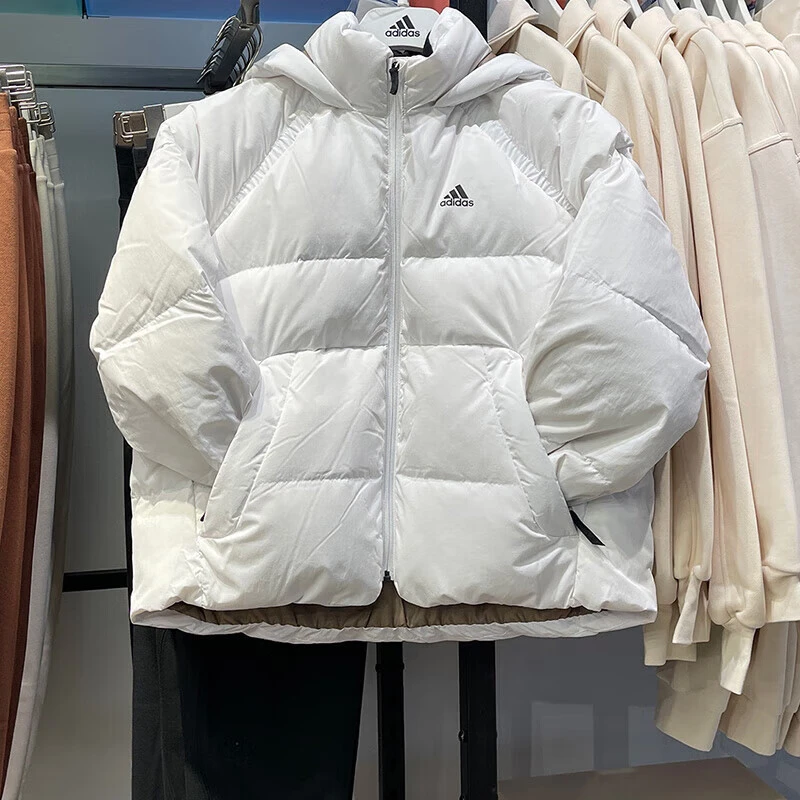 Adidas阿迪达斯正品外套女装健身运动服防风保暖连帽休闲服羽绒服