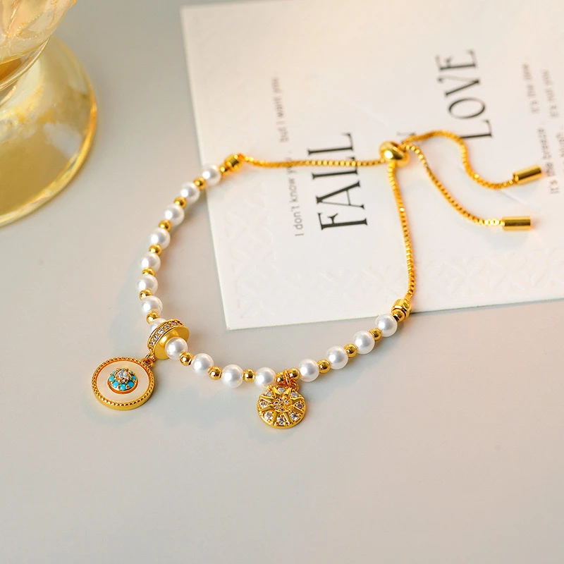 铜合金手链 【8111】时尚潮流高定八芒星抽拉手链轻奢气质-OLS267