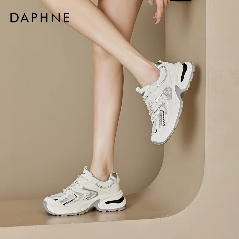 Daphne达芙妮 解锁新品~爆款厚底老爹鞋女松糕轻便港风复古运动鞋
