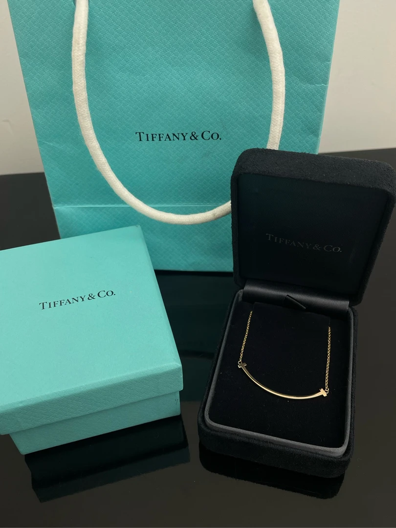 全新未使用 Tiffany & Co./蒂芙尼 小号笑脸项链 附件：盒子