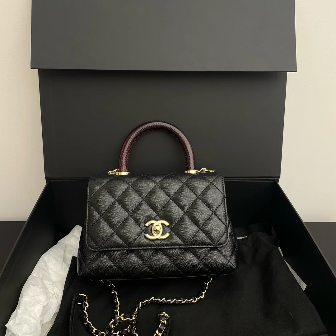 99新 Chanel/香奈儿 mini coco handle附件：盒子尘袋