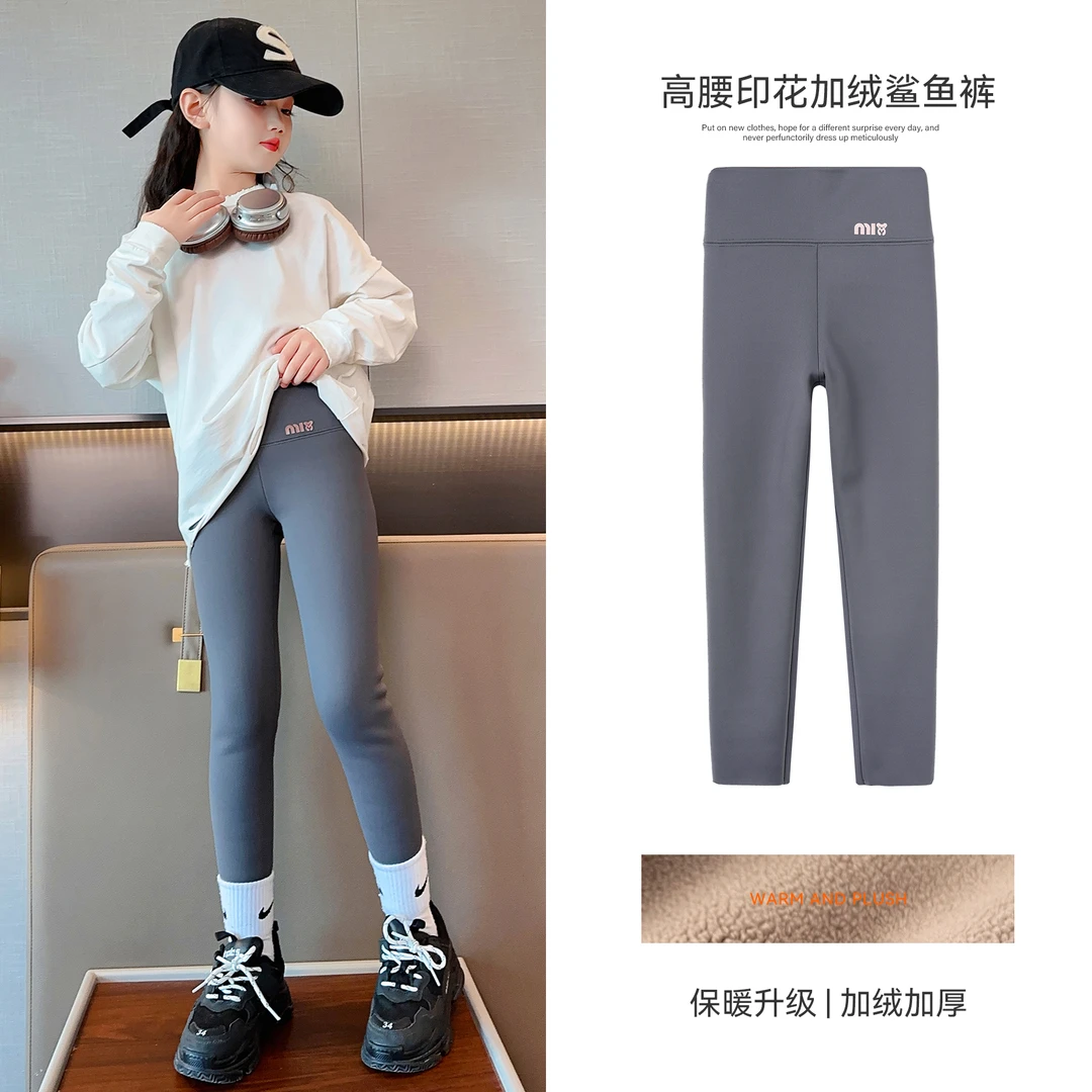 小菲特冬季新款女童6-12岁中大童加厚打底裤儿童鲨鱼裤XXKD36299