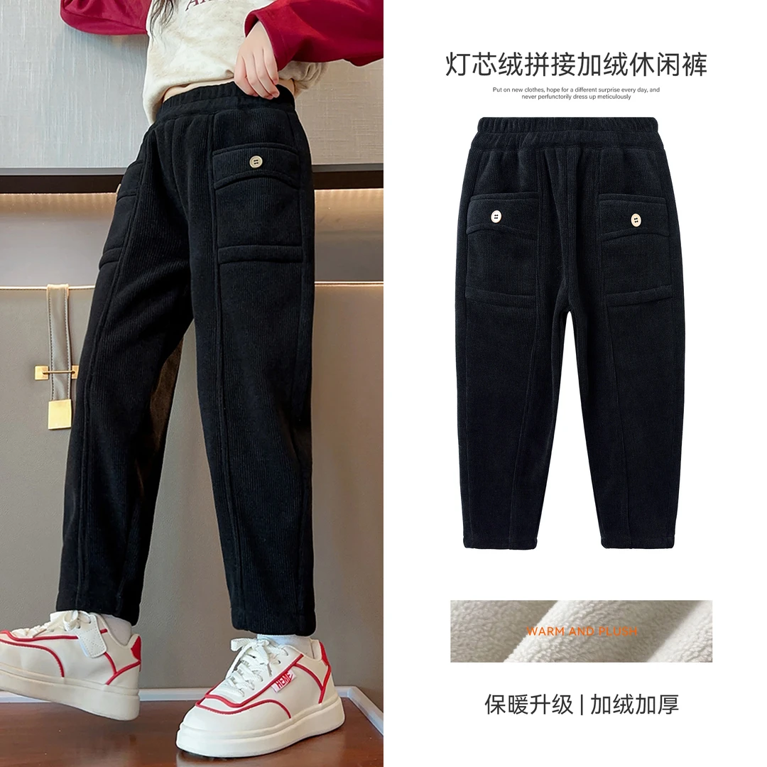 小菲特冬季新款女宝女童装6-12岁中大童儿童时尚休闲裤QDKD35849