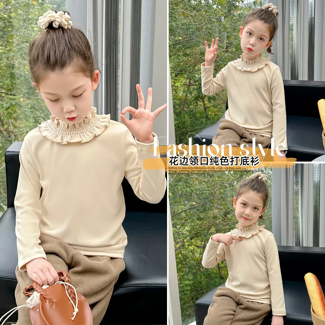 小菲特春季新款女童装中大童打底衫百搭儿童长袖上衣HSYD35718