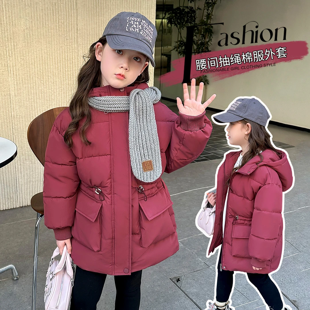 小菲特冬季新款女童6-12岁中大童女宝上衣儿童连帽外套BGYD36425