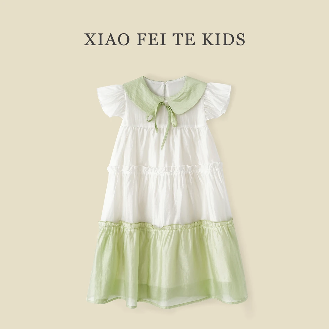 【姗姗】小菲特夏季女宝裙子女童装中大童儿童时尚连衣裙BGQX42055