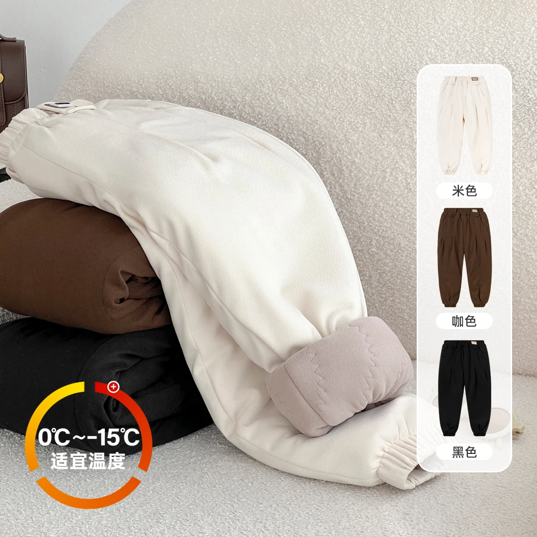 小菲特冬季女宝裤子女童加厚休闲裤中大童长裤儿童卫裤QDKD36323