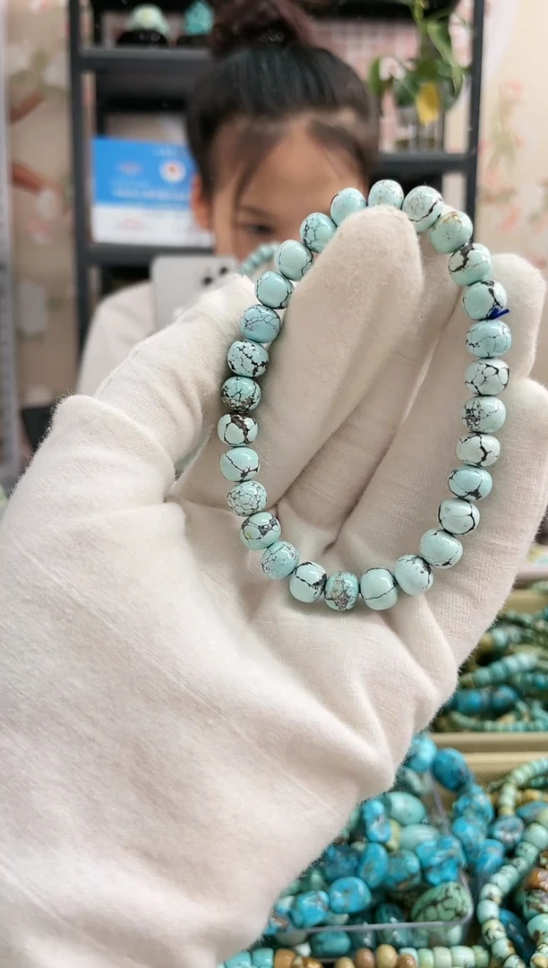 【闪购商品】绿松石珠宝奇石未镶嵌8mm+