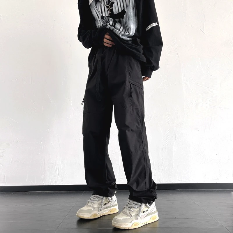 冬季保暖男加绒冲锋裤速干休闲裤加厚直筒裤子百搭工装裤长裤裤子