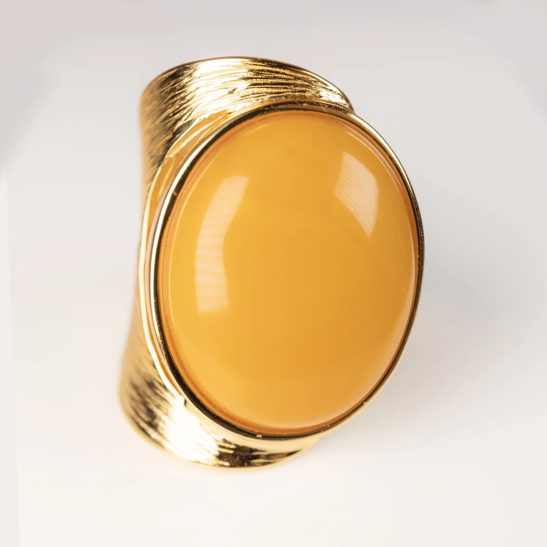 天然蜜蜡时尚设计款戒指（抖音基地发货一物一证）