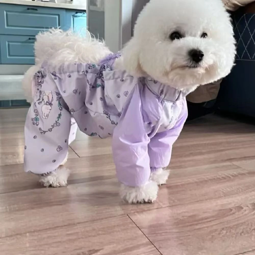 狗狗防尘裤遛弯裤防脏防虫轻薄四脚裤腿套护腿小型犬春夏外出衣服