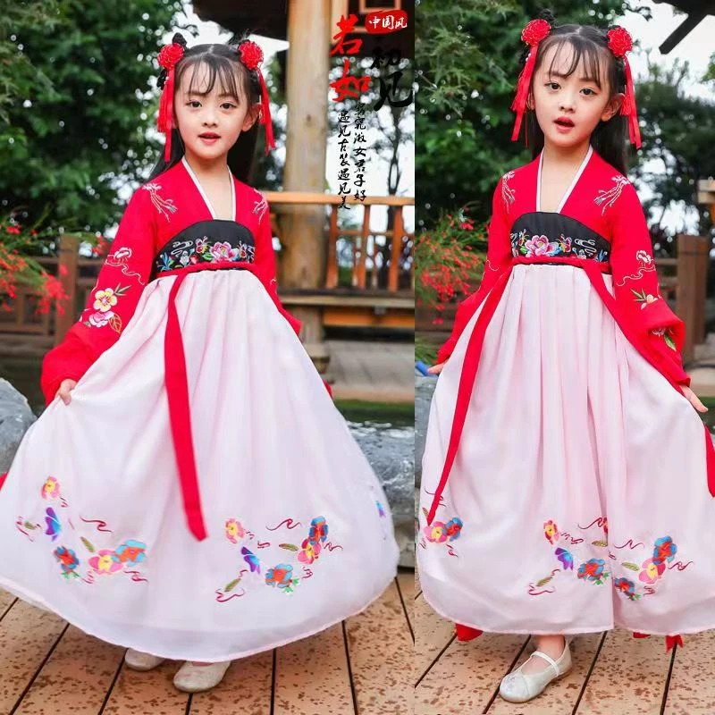 女童装夏季汉服套装胸襦改良母子夏装襦裙母女古装亲子童装齐胸