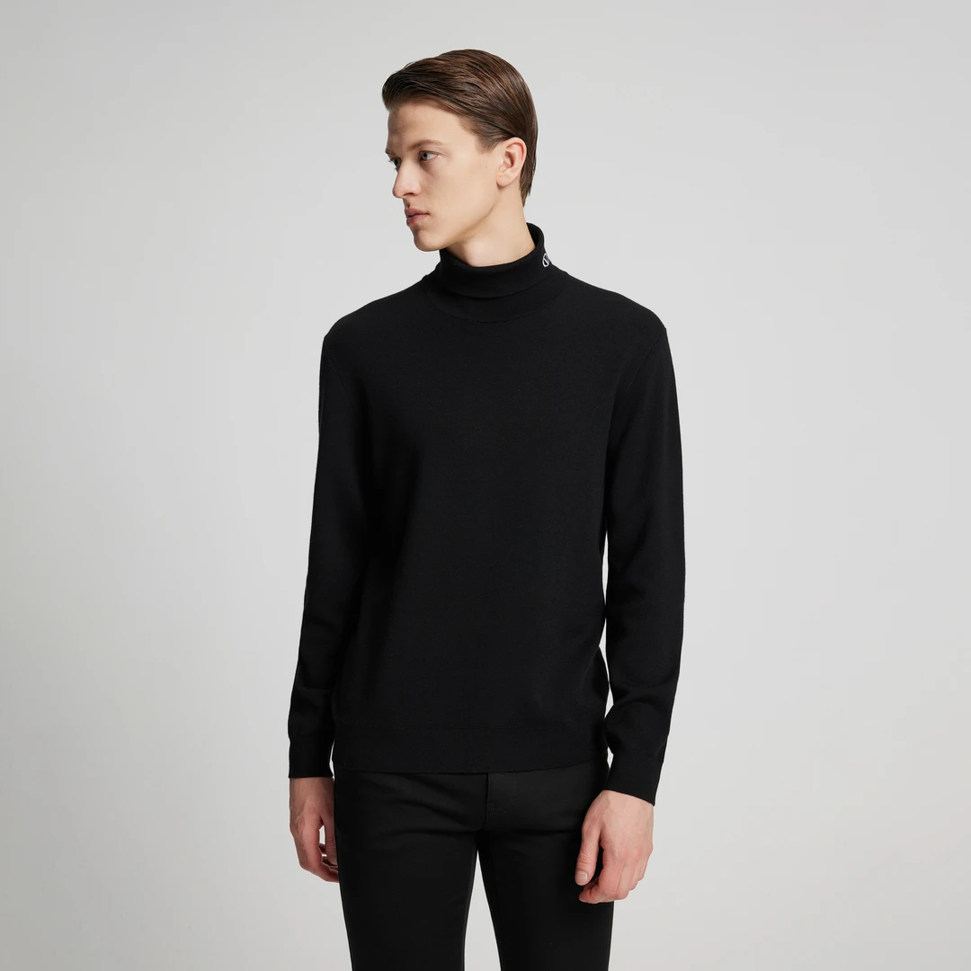 GIOVANNI VALENTINO秋冬男士气质高领羊毛针织衫