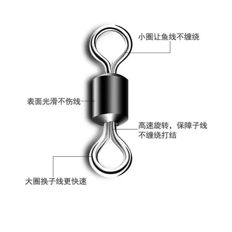 钓鱼美式8字环连接器八字环连接环转环渔具用品线组小配件钓渔具