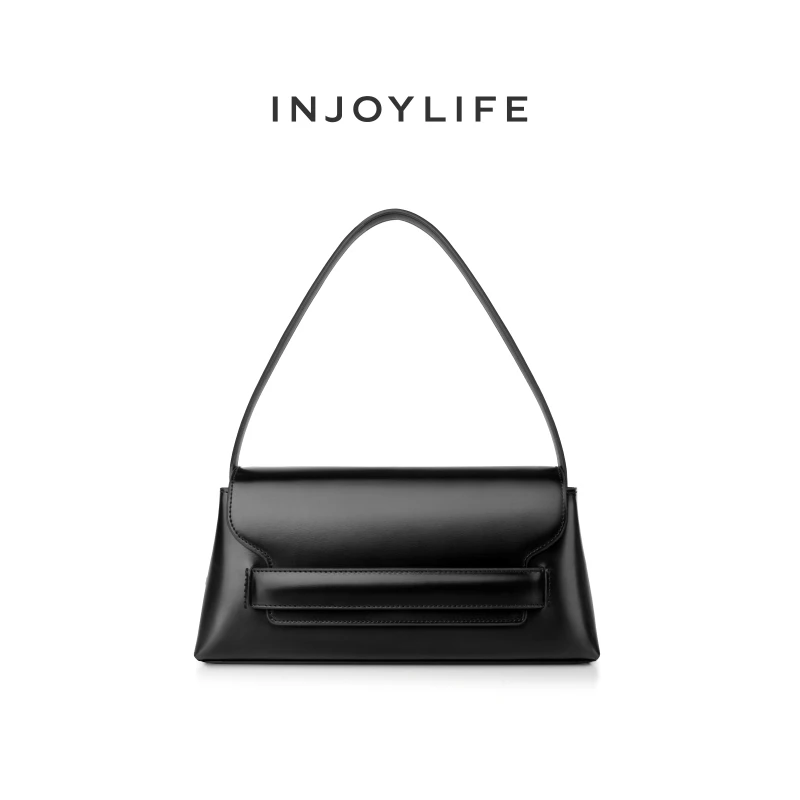 INJOYLIFE腋下包女包时尚百搭小众设计软面单肩高级复古纯色包包