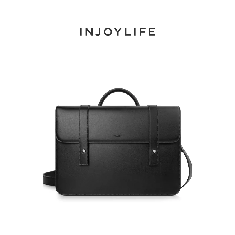 INJOYLIFE男士邮差包剑桥包商务电脑包休闲手提公文包复古单肩包