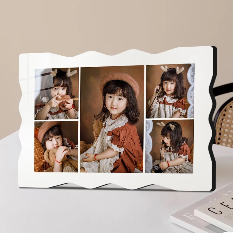 创意五宫格防潮照片定制简约水晶摆台防潮推荐生活照全家福宝宝照