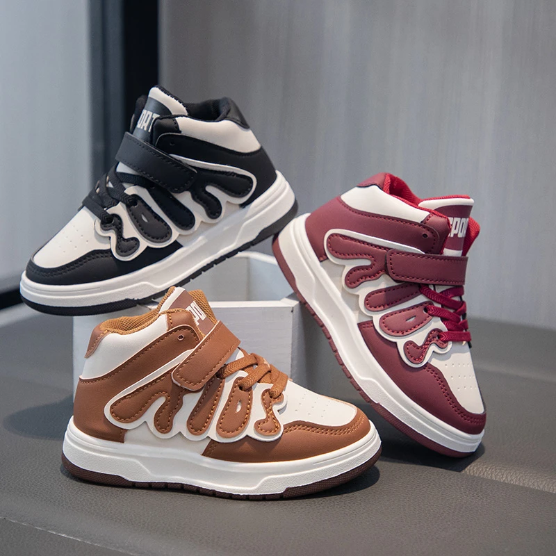 儿童运动鞋2024春季新款儿童软底中大童跑步鞋子防滑透气百搭板鞋