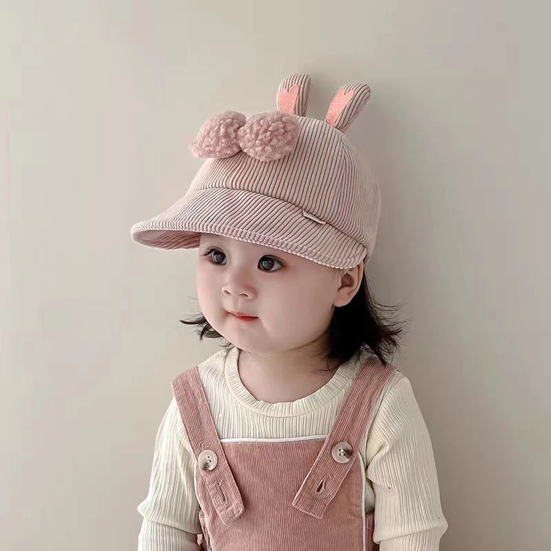 韩版可爱甜美萌宝宝渔夫帽秋冬婴幼儿公主防风帽男女童遮阳帽子