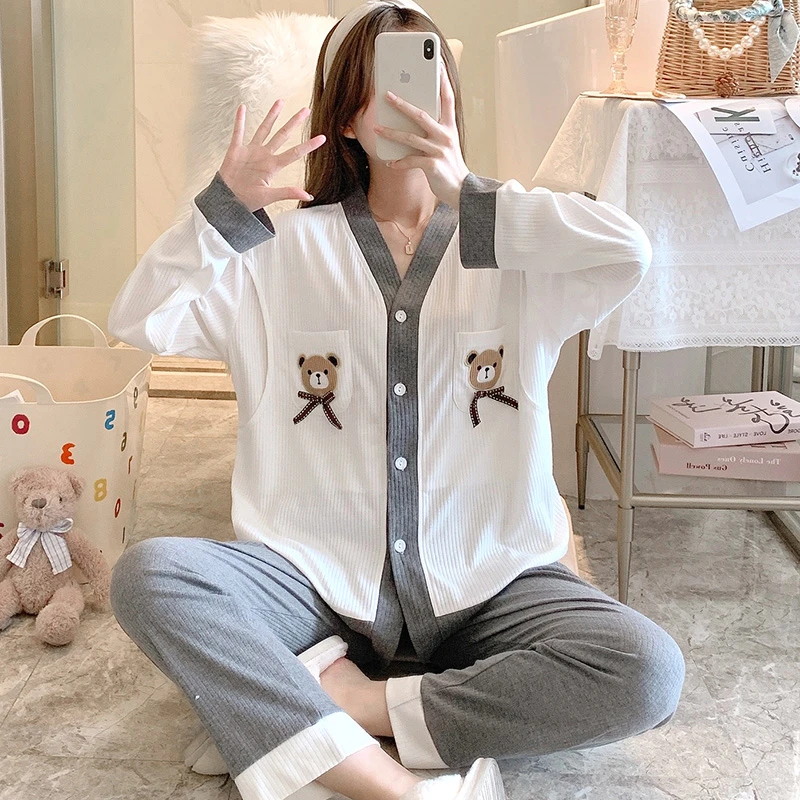 大码200斤产妇3月份月子服春秋季高端产后哺乳衣孕妇睡衣孕期专用