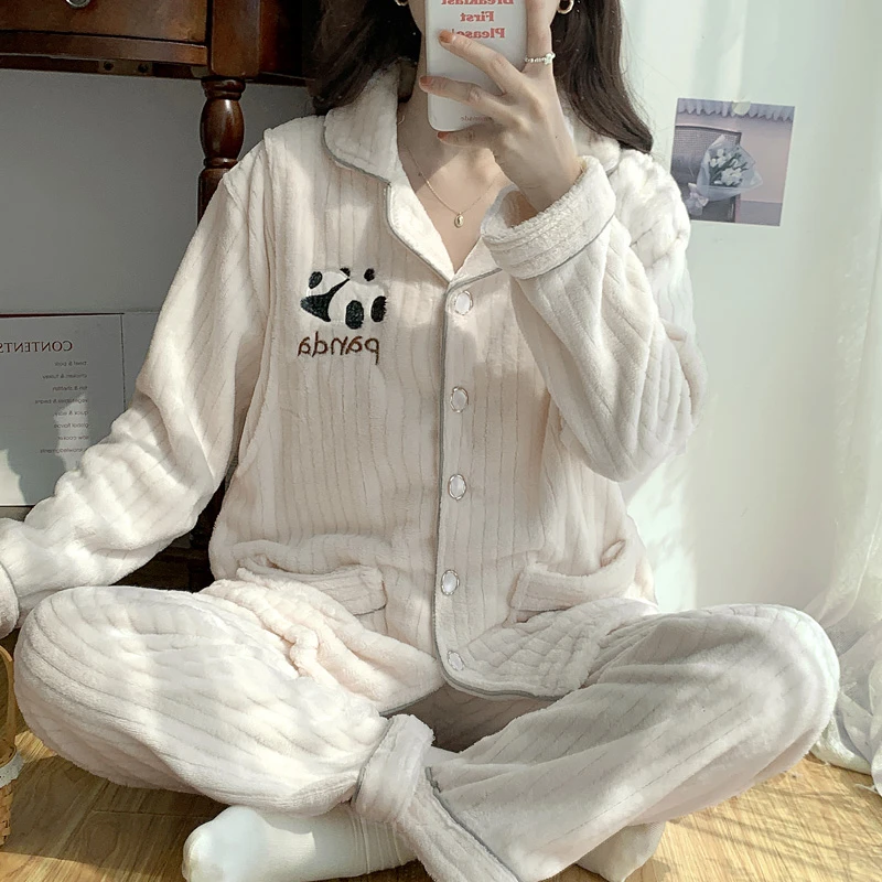 加绒加厚秋冬季月子服11-12月份产妇哺乳睡衣母乳喂奶孕妇家居服