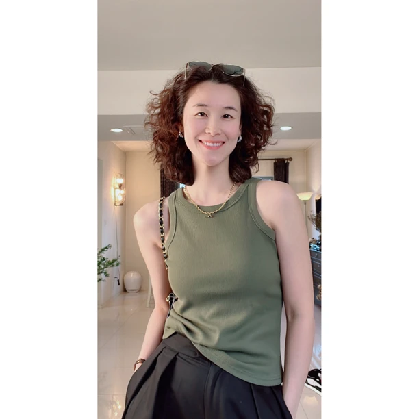 “工字背心”直角肩运动纯棉厚实不透修身打底纯色螺纹小背心62332