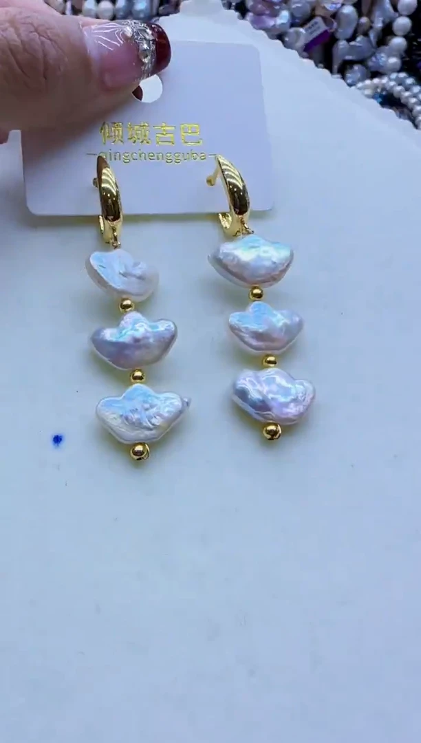 【闪购商品】淡水珍珠耳饰未镶嵌*