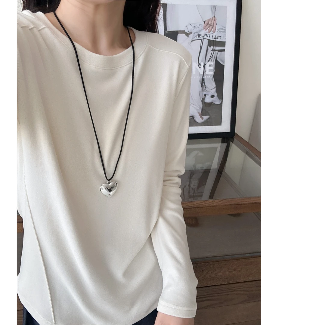 【圆领鱼骨德绒】 圆领德绒微米绒秋冬内搭保暖打底衫  HZ-DD001