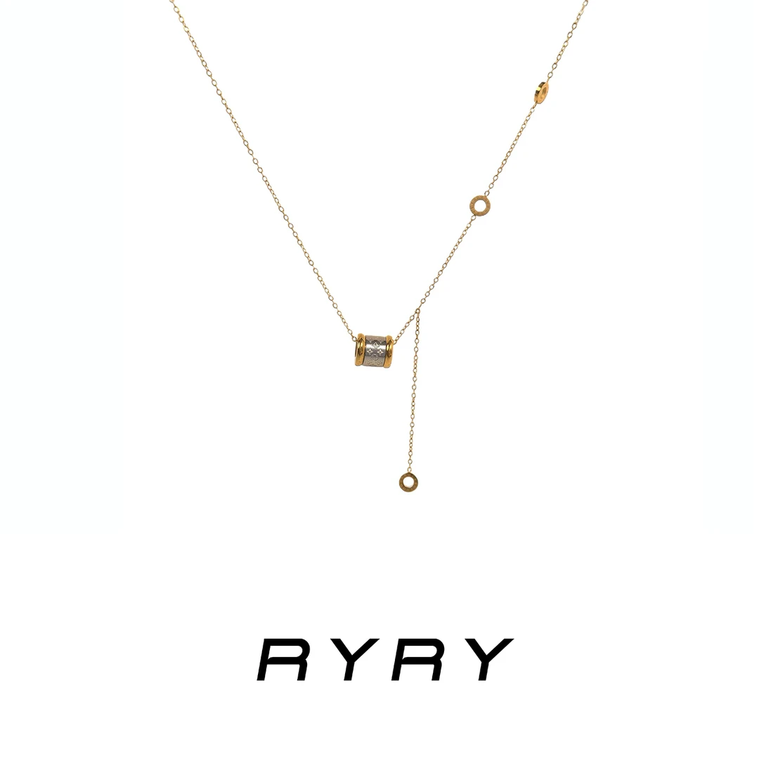 RYRY 钛钢吊坠 气质轻奢时尚百搭小众简约精致万花筒型吊坠项链