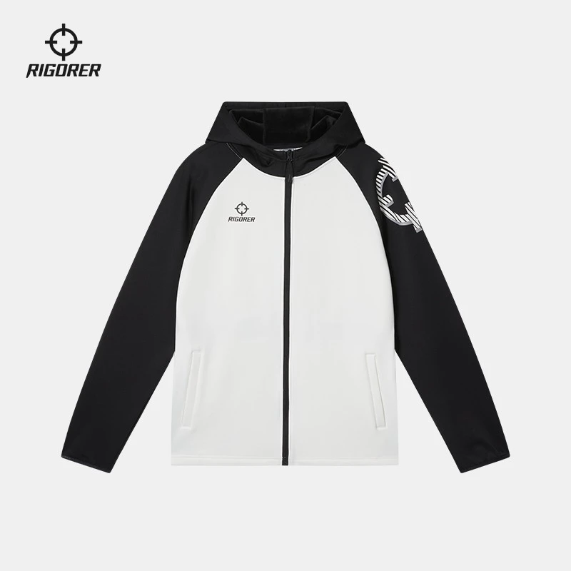 准者运动舒适加绒开襟连帽针织上衣Z122310871