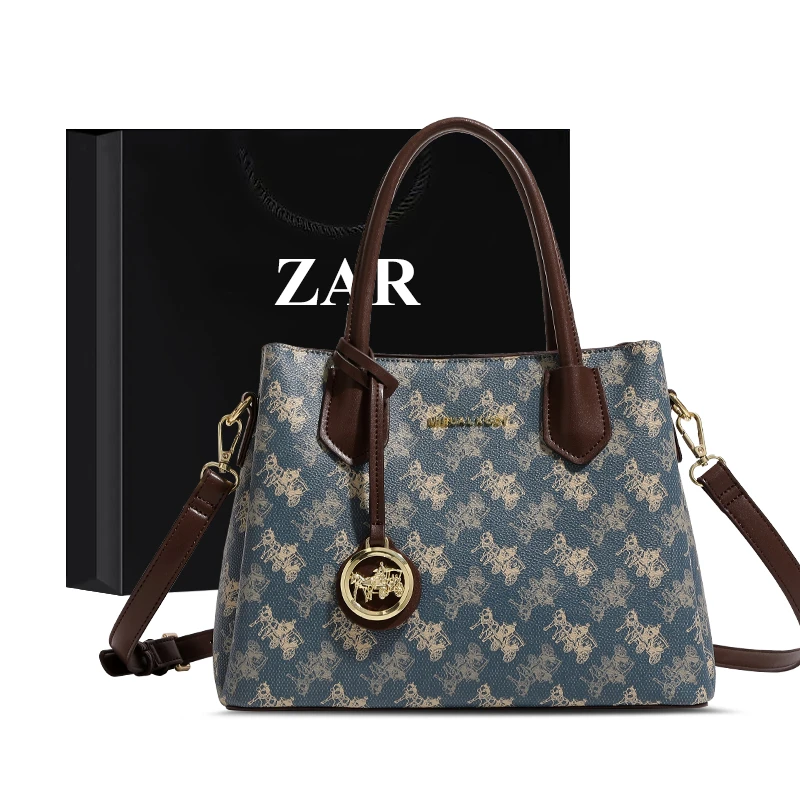 ZAR&RUILR/查瑞娜轻奢女士手提包包妈妈包生日礼物大容量斜挎包