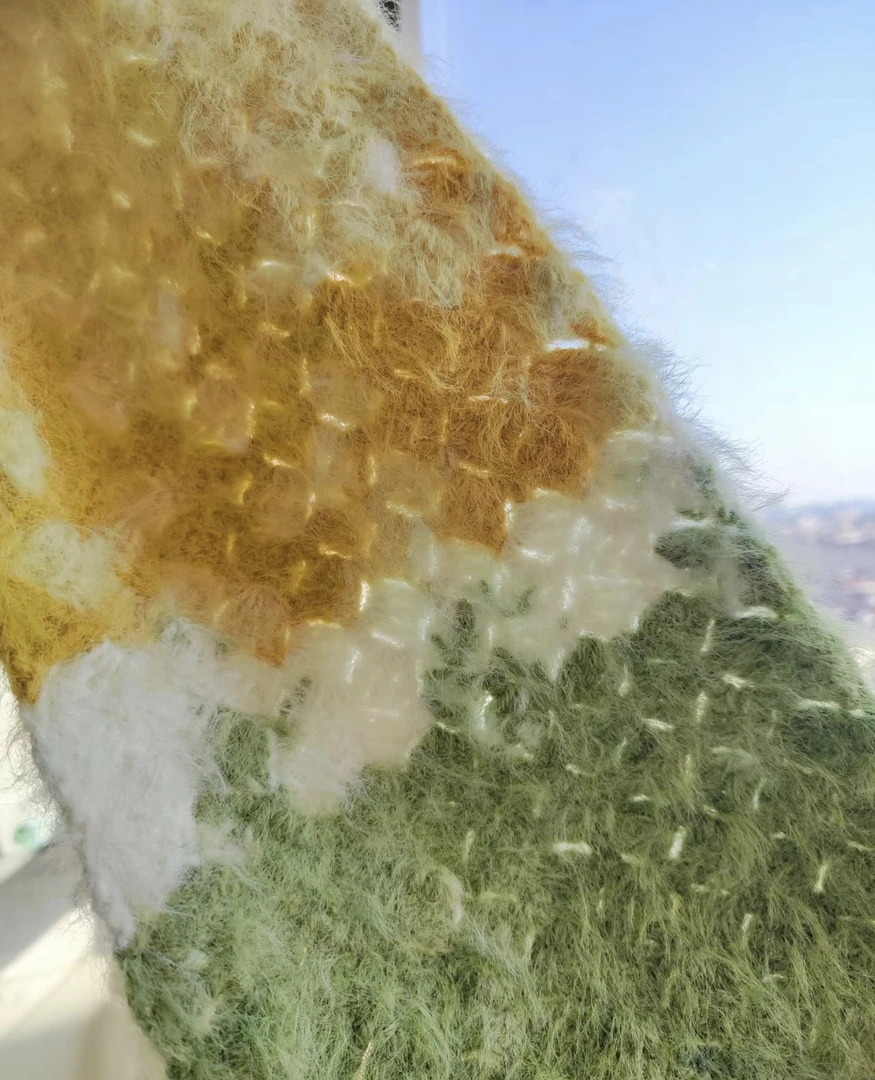 手工钩织雪宝成人围巾成品