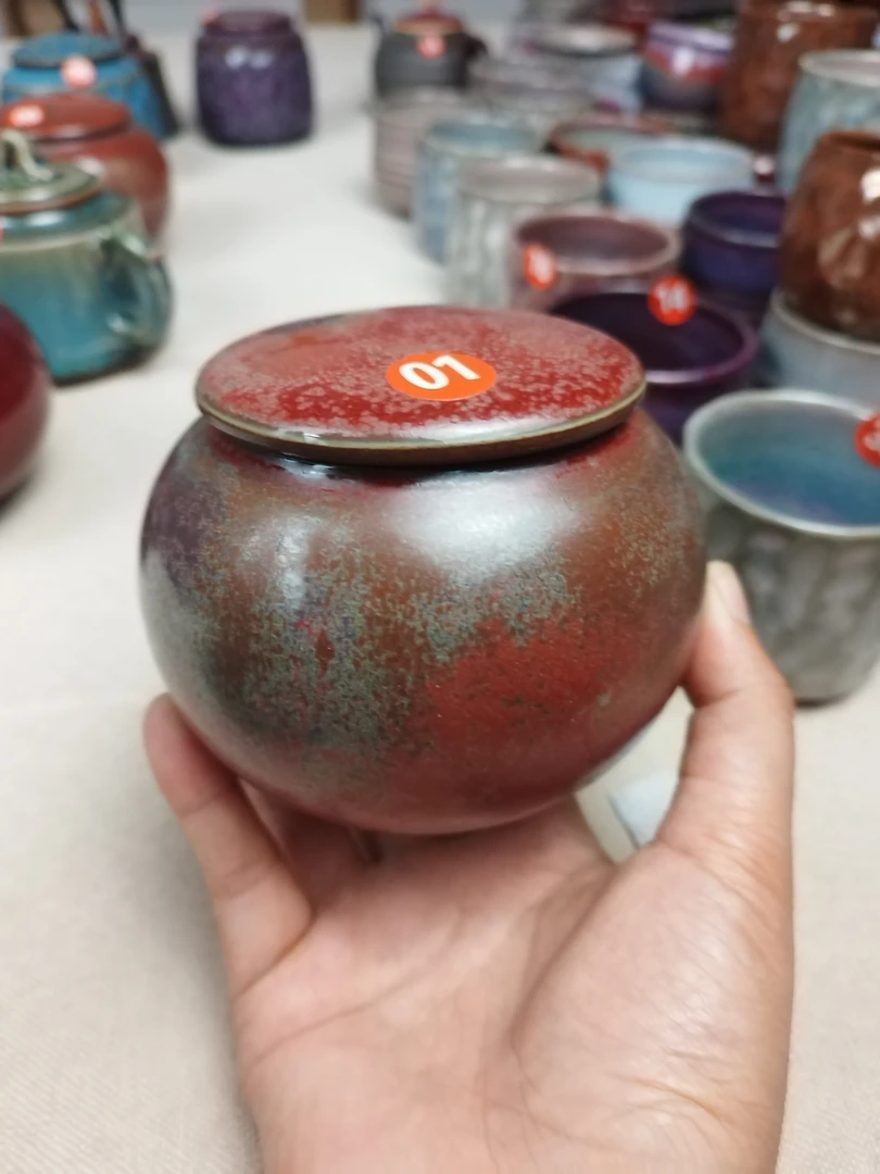 全手工手拉坯钧瓷茶具
