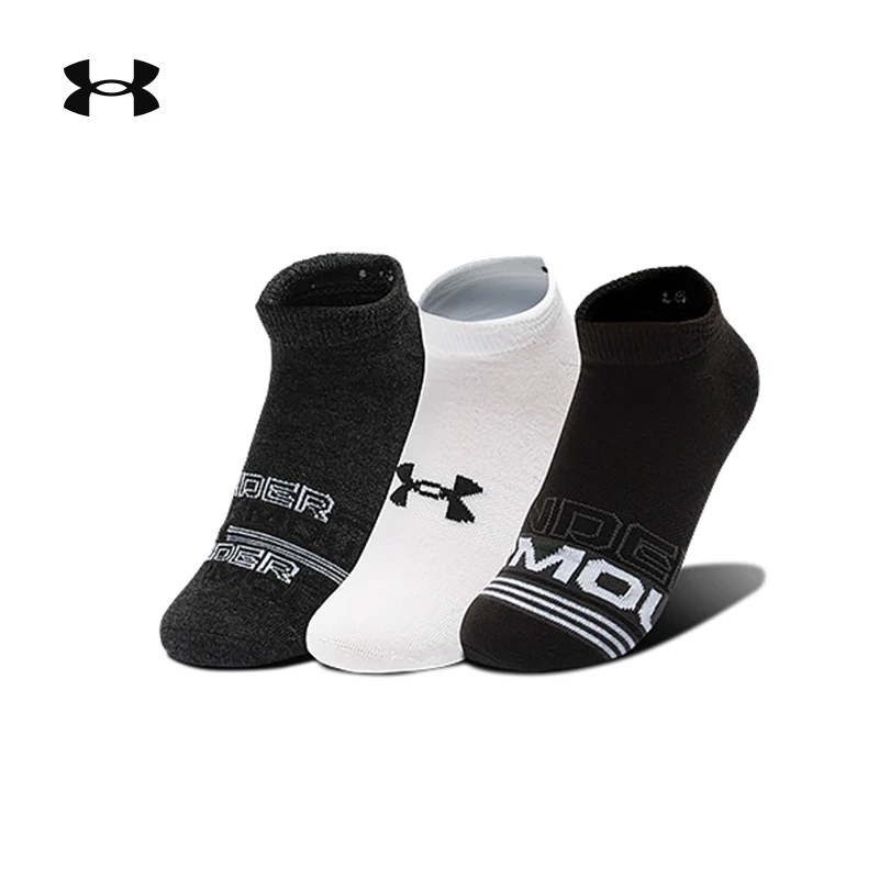 Under Armour/安德玛男士女士短筒袜透气跑步训练运动袜-3双装