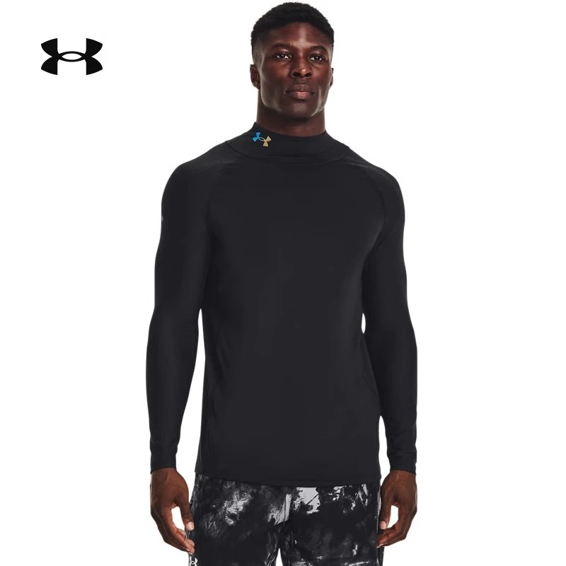 安德玛t恤RUSH男子运动跑步健身训练运动休闲百搭修身半高领长袖