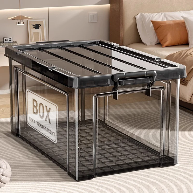 家用收纳箱车载超大容量塑料收纳盒衣服玩具透明后备整理储物箱子