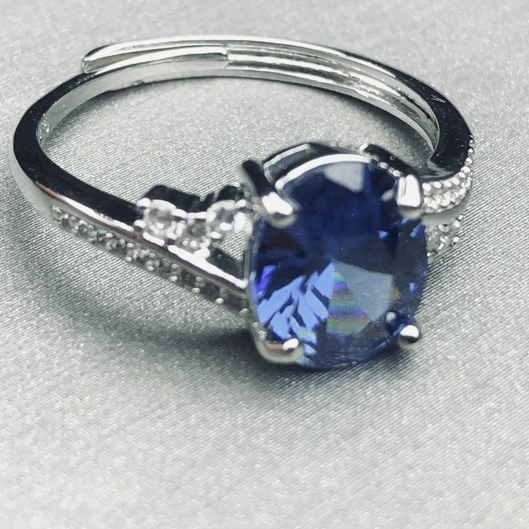 11454坦桑戒指开口可调节美丽漂亮精致豪华精美气质大方 时尚