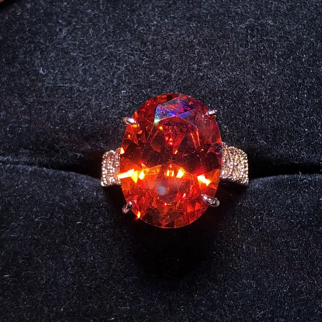 1284 芬达红戒指玫瑰托豪华款开口可调节