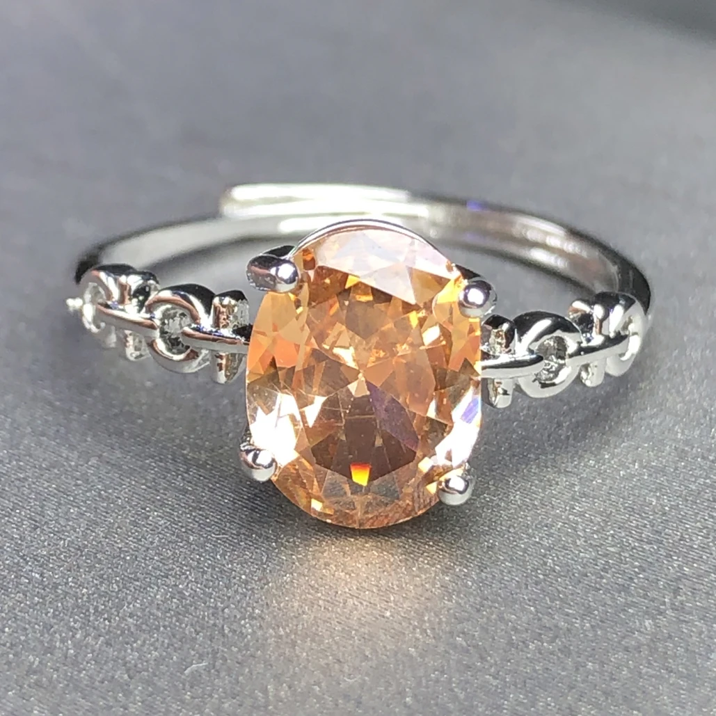 1154 黄啊塞香槟色戒指活口开口可调节