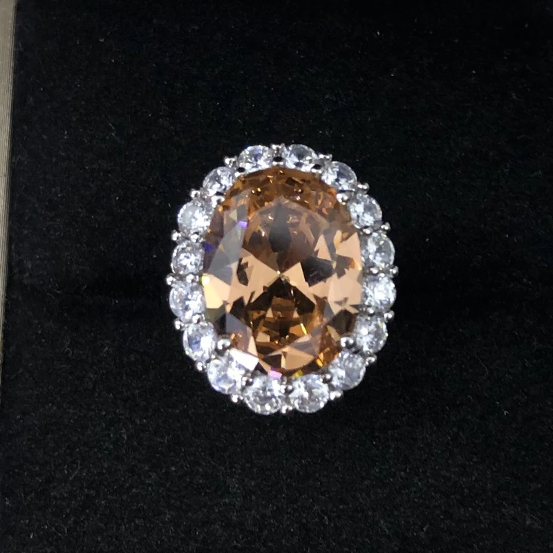 1154  黄啊塞香槟色戒指活口开口可调节