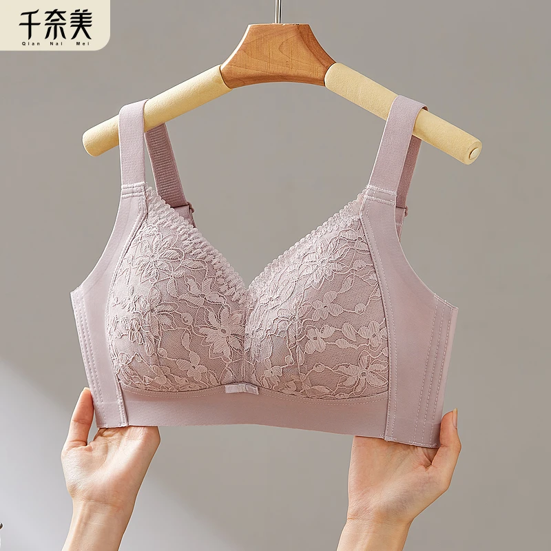 内衣女大胸显小胸文胸夏聚拢薄款超薄收副乳大码防下垂胸罩舒适
